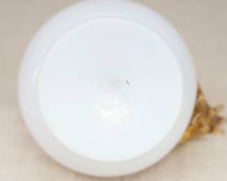 Base of the Hobbs Brockunier art glass peachblow pitcher