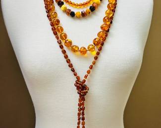 Amber bead necklaces in different lengths to suit your style