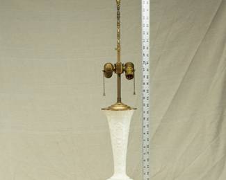 Wedgwood white jasper trumpet vase mounted as table lamp