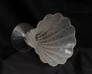 Another view of the signed Lalique France 'Lucie' crystal vase