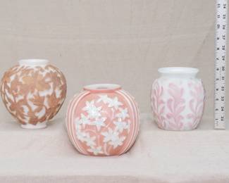 Large collection of Phoenix/Consolidated Glass Vases!