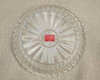Another view of the Baccarat Mille Nuits crystal coaster, designed by Mathias for Baccarat; comes with original presentation box.