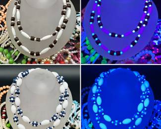 Some fun vintage/retro necklaces that also glow under black light!