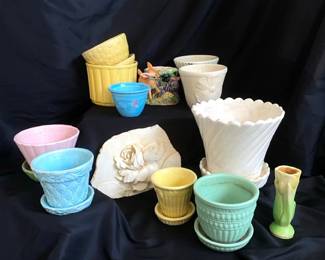 Pottery Planter Pots Including Shawnee USA Made Pots