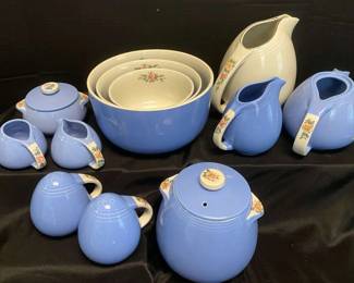 Halls Pottery Rose Parade Kitchenware Set