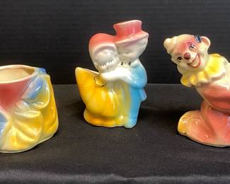 Vintage Shawnee Ceramics Planters Clowns And Dancing Couple