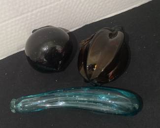 Glass Fruit Paperweights