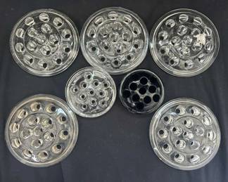 Vintage Glass Flower Frog Collection