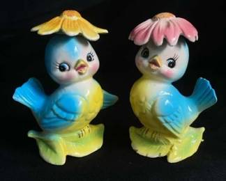 Vintage Lefton Bluebird Salt and Pepper Shakers Japan