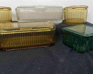 Vintage 1940s Federal Glass Kitchen Dishes