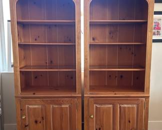 Pair Of Two Thomasville Curio Cabinets