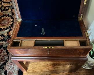 Antique Portable Writing Desk W/ Stand
