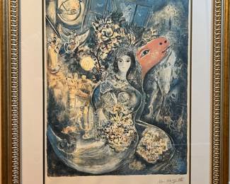 Signed Marc Chagall Print W/ COA