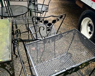 Lots of Outdoor Wrought Iron Furniture