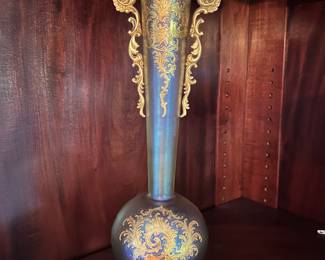Loetz (Austria) 16” Art Glass Vase