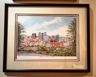 Bham Skyline Signed Print Carl Salter
