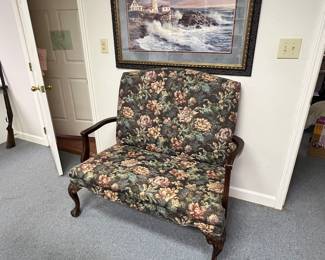Queen Anne Double Arm Chair Loveseat