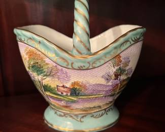 Old Paris Handpainted Basket