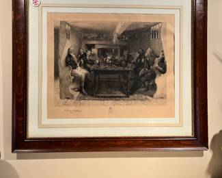 Adler Lithograph (Rare, signed by artist and engraver) Mid/Late 1800’s. Donated to Bham Museum of Art and later returned to family