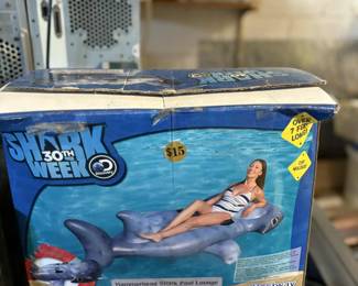 New in Box Pool Lounger, Shark Week Fans approved.