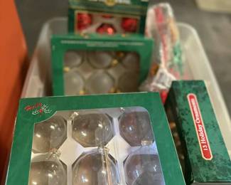 Christmas Decor, Vintage glass ornaments
