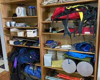 Hiking, camping, walking sticks, sleeping bags…