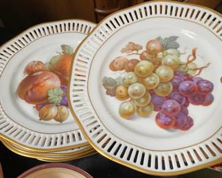 German porcelain fruit plates