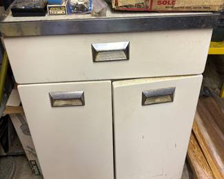 Mica top metal kitchen cabinet
