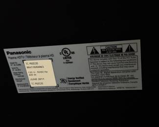 Panasonic 60” Plasma TV