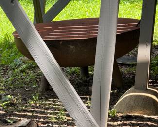 48" Large Solid Steel Firepit Bowl with Lid