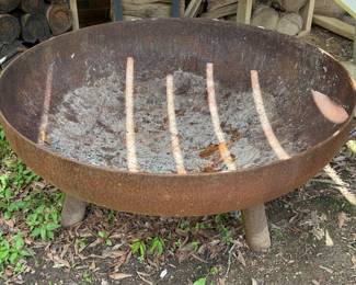 48" Large Solid Steel Firepit Bowl with Lid