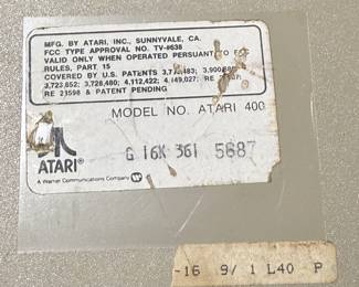 Atari 400 Vintage Computer With Joysticks Power Supply and PAC-Man