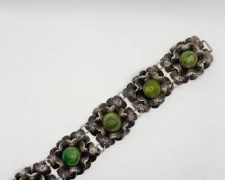 Mexican Jadeite Floweral Bracelet