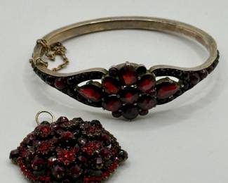 Silver Garnet Bracelet