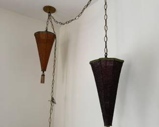 Beaded hanging lamps