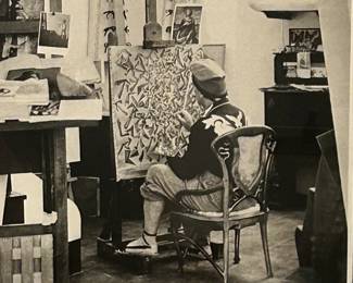 Georges Braque in his studio in 1946