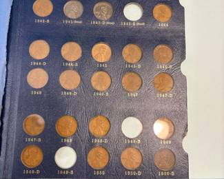 Item # 96 : Partial 1941-1974 Lincolnn Cent Set in Whitman Album - 95 Coins $20.00