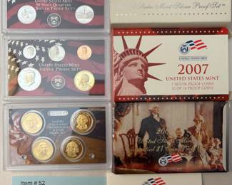 Item # 52 : 2007 US Mint Silver Proof Set $45.00