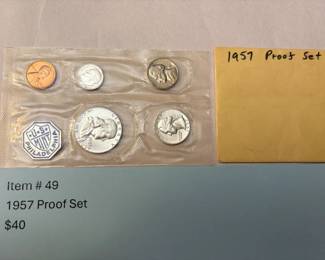 Item # 49 : 1957 Proof Set $40.00