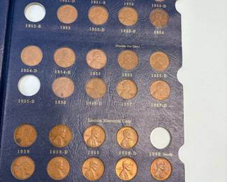 Item # 96 : Partial 1941-1974 Lincolnn Cent Set in Whitman Album - 95 Coins $20.00