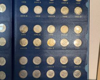 Item # 102 : Full 1946-1987 Roosevelt Dime Set in Whitman Album (No Proofs) 48 Silover, 42 Clad $150.00