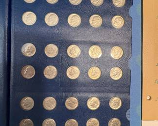 Item # 102 : Full 1946-1987 Roosevelt Dime Set in Whitman Album (No Proofs) 48 Silover, 42 Clad $150.00