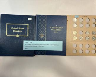 Item # 106 : Full 1965-2003 Washington Quarter2Set in Two Whitman Albums (No Proofs) - 119 Coins $35.00