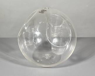 Vase/Tea Light Holder | Blodgett Glass vase and tea light holder. Can be filled with water to hold flowers while candles burn. - h. 8.5 x w. 8.5 in