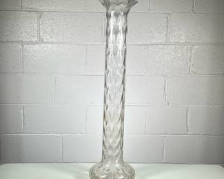 Oversized blown GLASS VASE | Large textured blown glass vase - h. 34.5 x dia. 8.5 in