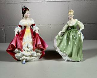 (2pc) ROYAL DOULTON FIGURINES | Including: Southern Belle HN 2229, and Fair Lady HN 2193
Dimensions: h. 8 x w. 6 x d. 4 in