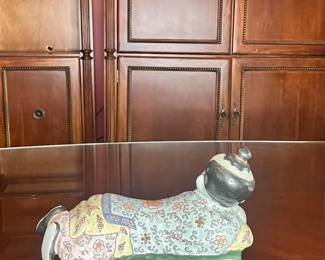 Chinese Famille Rose porcelain pillow.