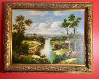 This is a landscape oil painting.