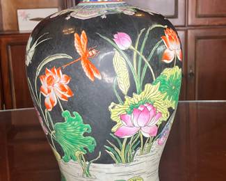 Chinese Famille Noire vase.