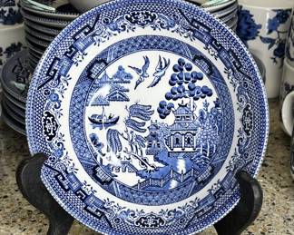 This is a 6" Churchill Blue Willow pattern bowl.